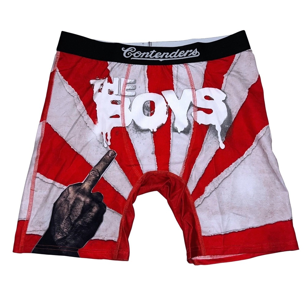 Contenders The Boys Never Meet Your Heroes Boxer Briefs Mens Small Red White NEW